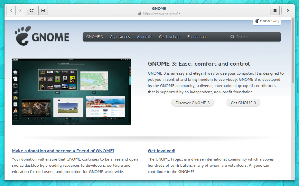 New Gnome web browser