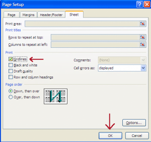 Microsoft Excel Page Setup