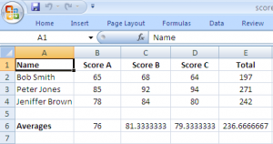 Excel Spreadsheet without formatted borders