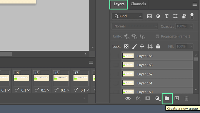 Group layers in Photoshop